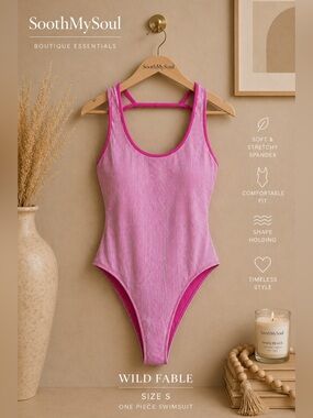 🌸5/$20🌸 Wild Fable Pink One Piece Swimsuit| Size Small